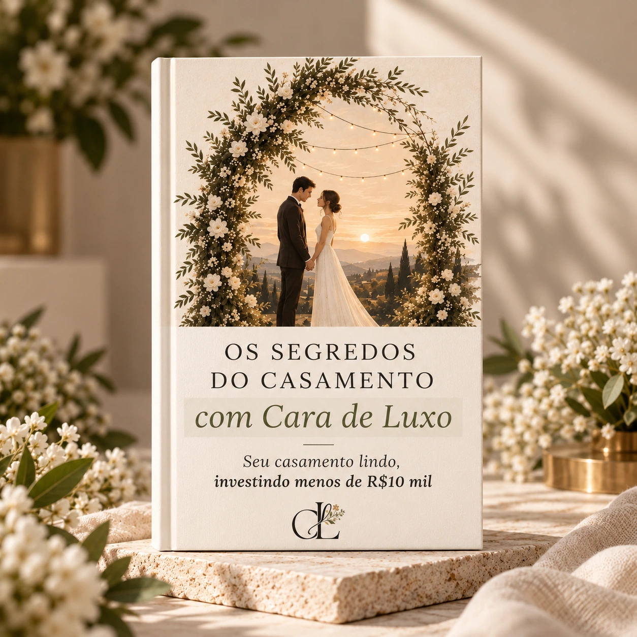 Mockup do ebook Os Segredos do Casamento com Cara de Luxo